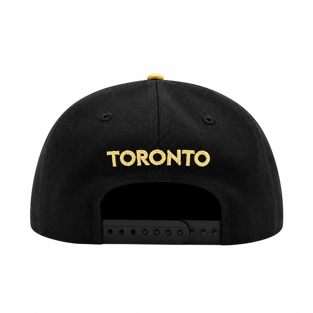 9FIFTY NEW ERA MEN'S MLB TORONTO JAYS BLACK/METALLIC GOLD SNAPBACK HAT