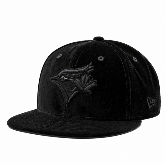 NEW ERA 9FIFTY TORONTO BLUE JAYS ALL BLACK VELVET SNAPBACK HAT