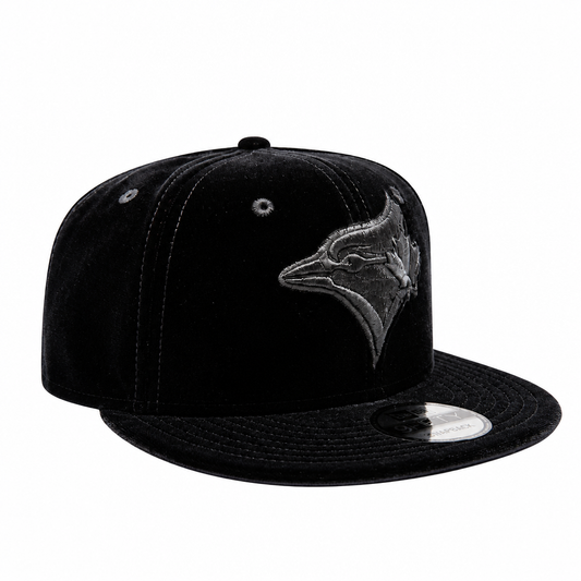 NEW ERA 9FIFTY TORONTO BLUE JAYS ALL BLACK VELVET SNAPBACK HAT