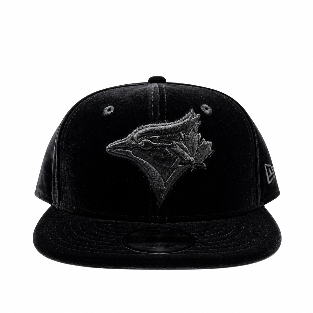 NEW ERA 9FIFTY TORONTO BLUE JAYS ALL BLACK VELVET SNAPBACK HAT