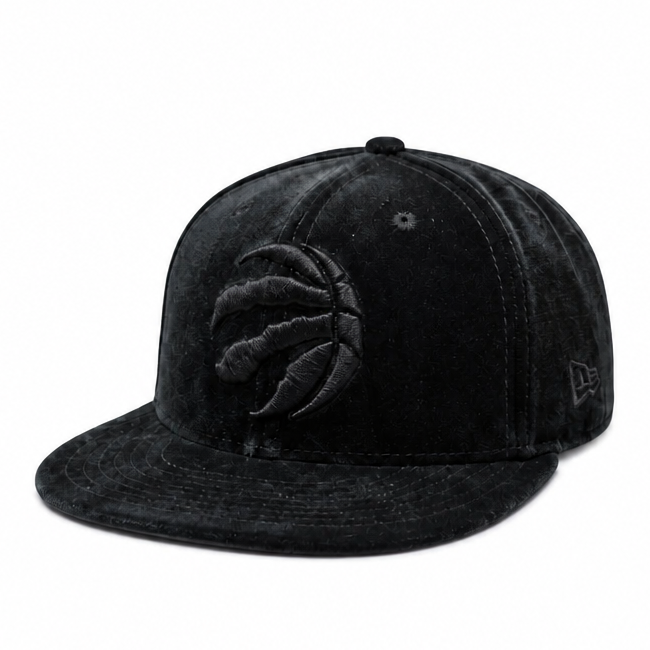 NEW ERA 9FIFTY TORONTO RAPTORS ALL BLACK VELVET SNAPBACK HAT
