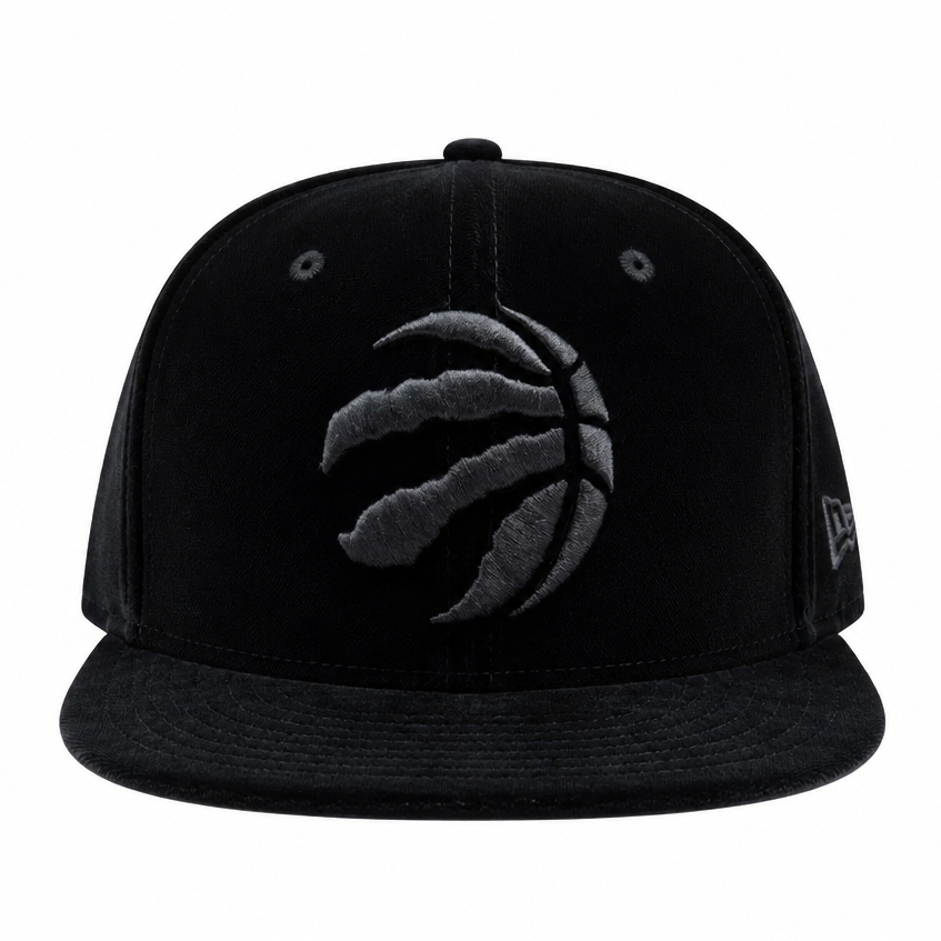 NEW ERA 9FIFTY TORONTO RAPTORS ALL BLACK VELVET SNAPBACK HAT
