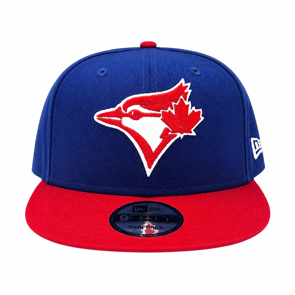 NEW ERA 9FIFTY TORONTO BLUE JAYS DARK ROYAL/SCARLET RED SNAPBACK HAT