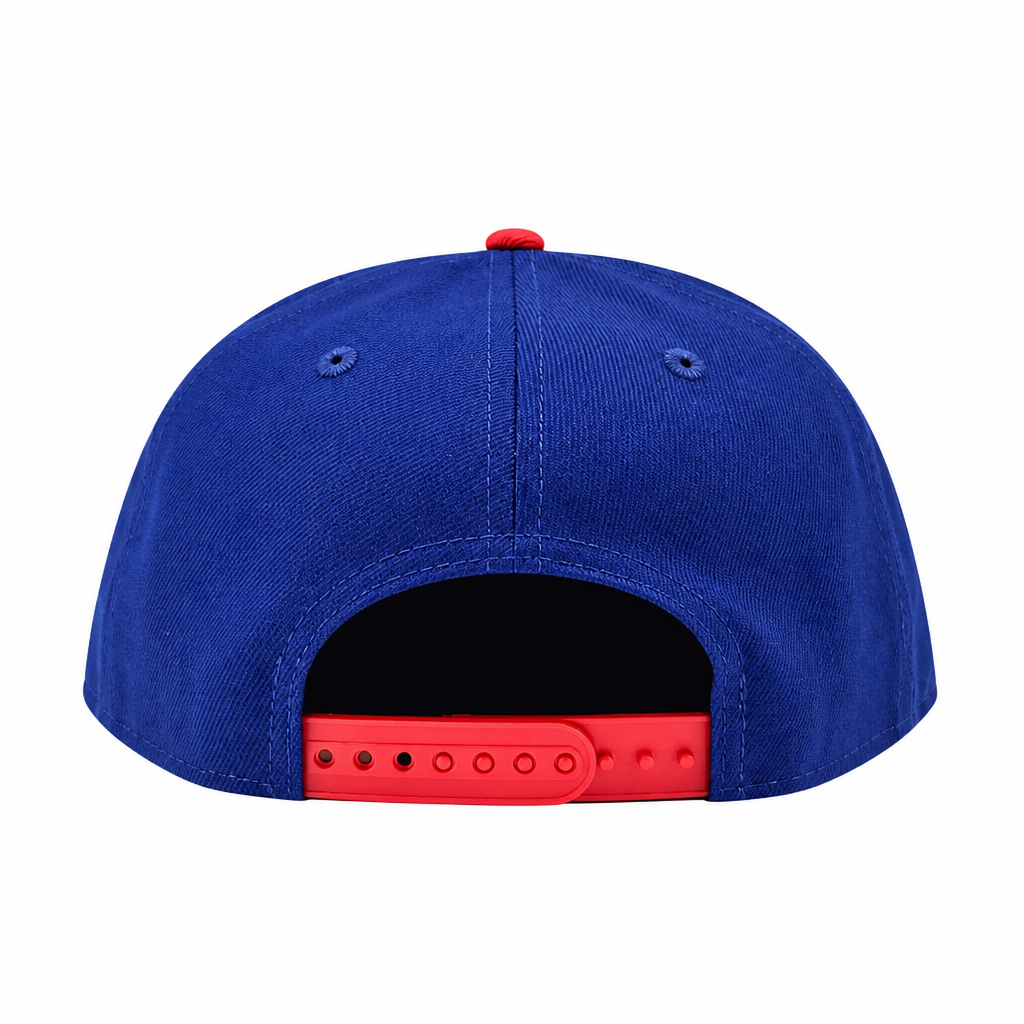 NEW ERA 9FIFTY TORONTO BLUE JAYS DARK ROYAL/SCARLET RED SNAPBACK HAT