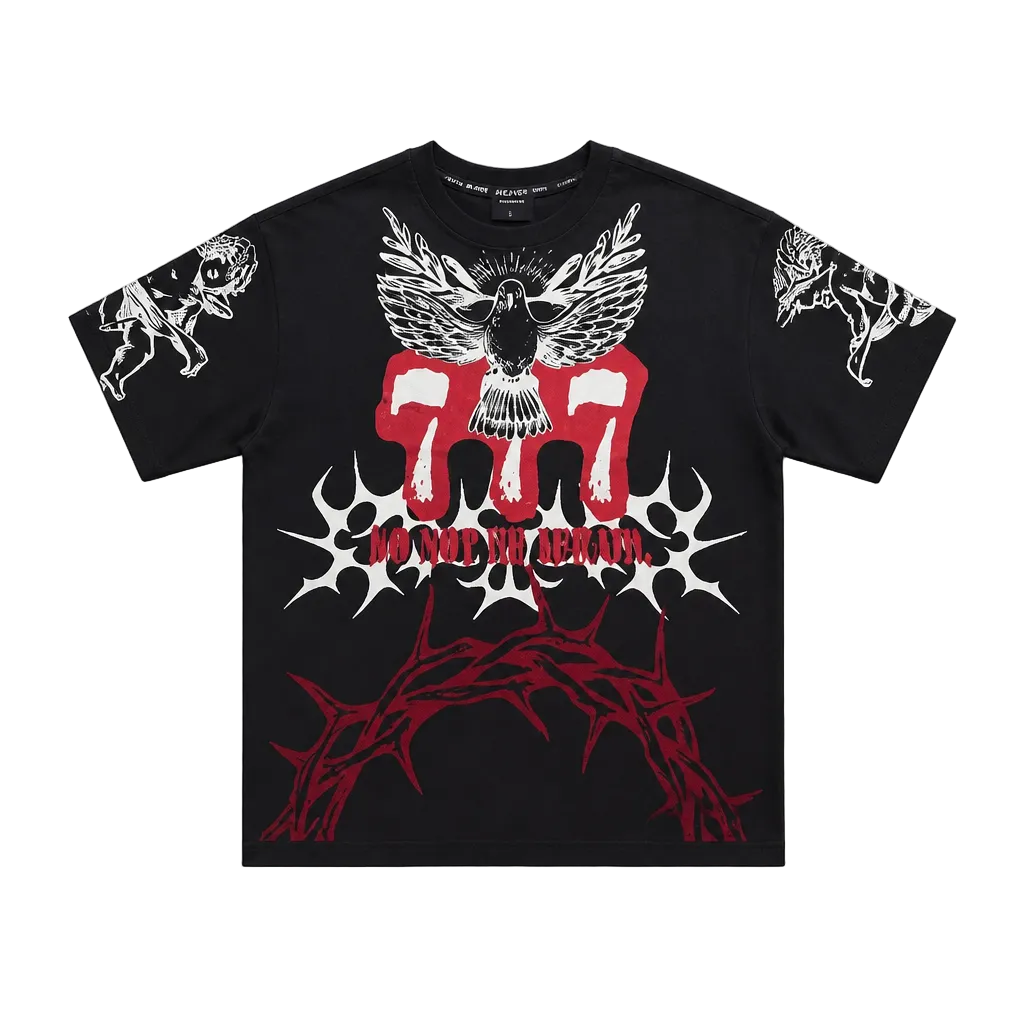 SWITCH MEN'S DO NOT BE AFRAUD, WALK BY FAITH GRAPHIC DESIGN DROP SHOULDER T-SHIRT (BLACK)