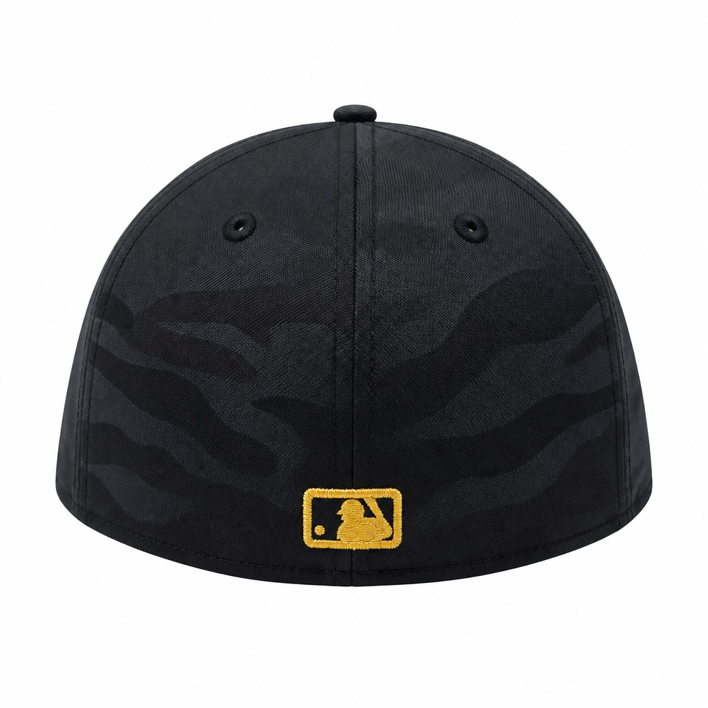NEW ERA 9FIFTY TORONTO BLUE JAYS BLACK CAMO WITH GOLD LOGO FITTED HAT