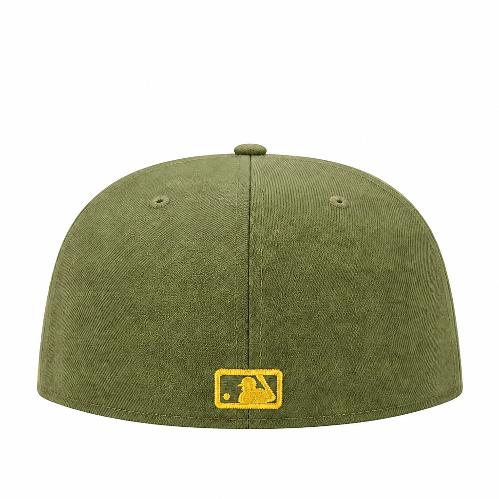 NEW ERA 59FIFTY NEW YORK YANKEES OLIVE/GOLD METAL BADGE FITTED HAT