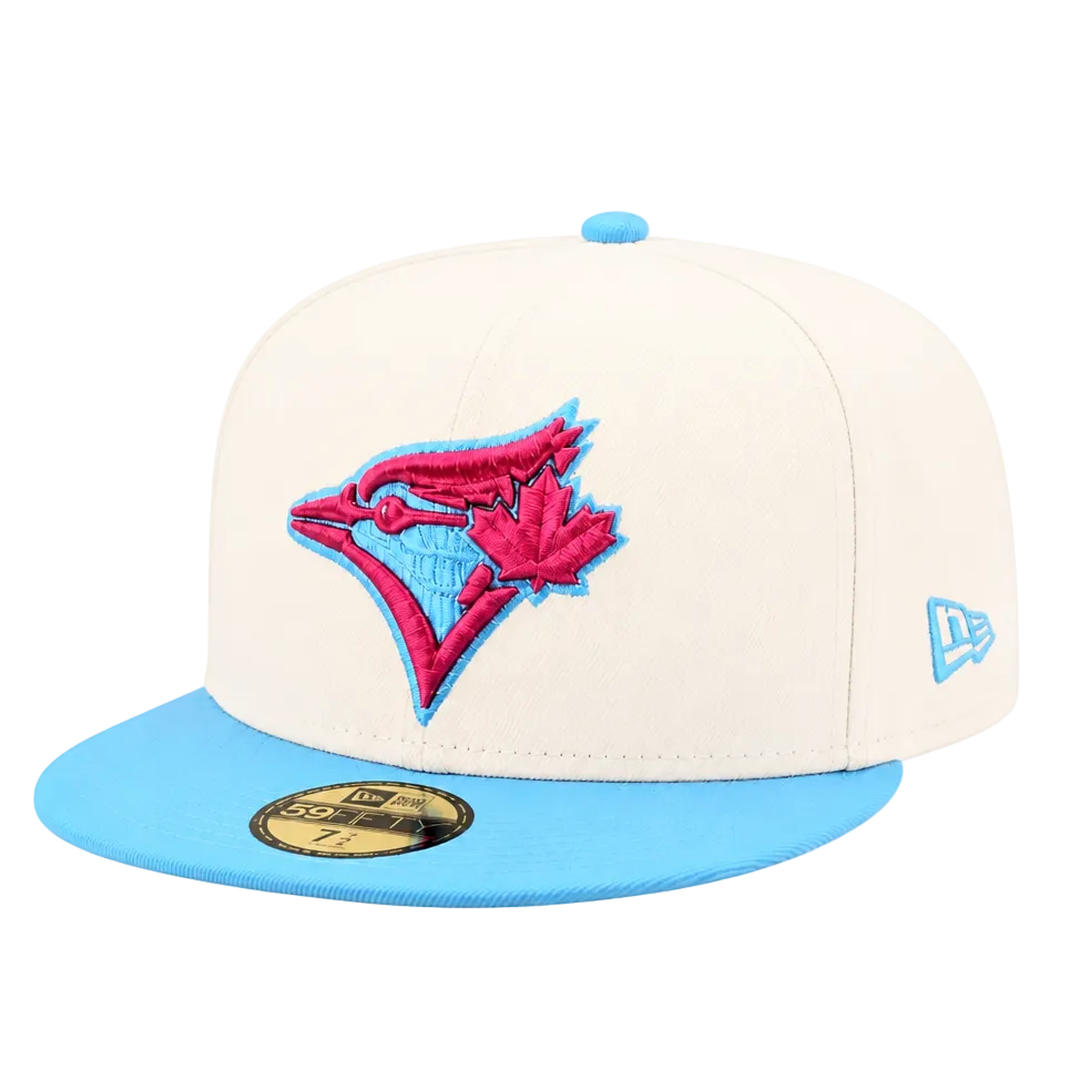 NEW ERA 59FIFTY TORONTO BLUE JAYS OFF-WHITE/SKYBLUE FITTED HAT