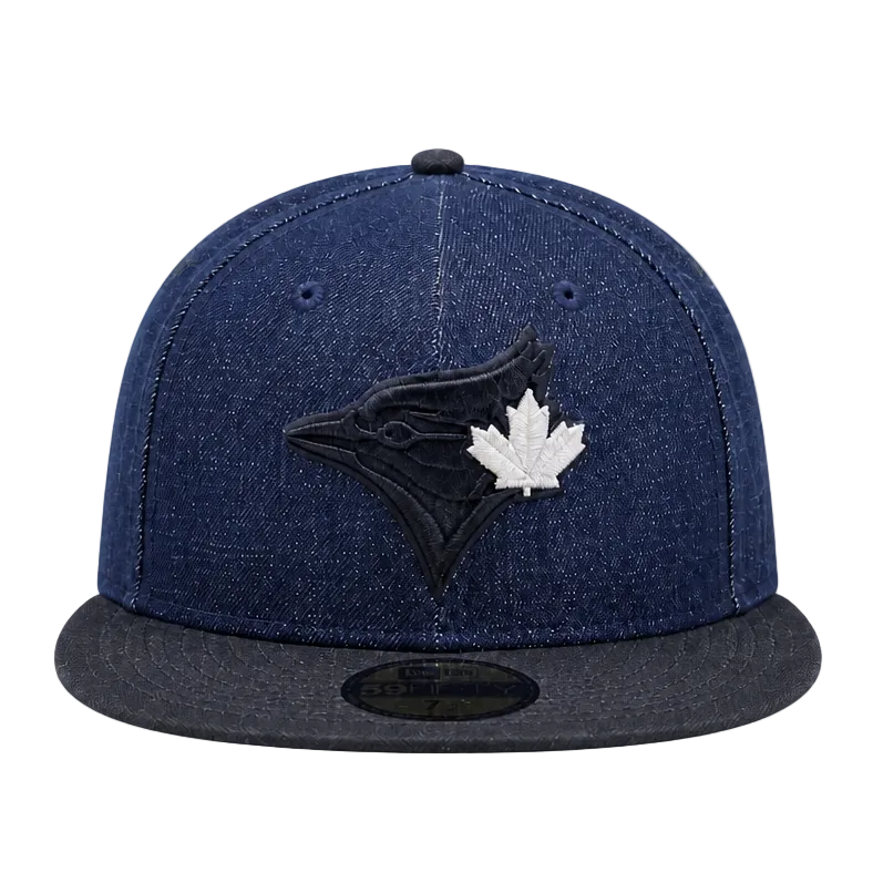 NEW ERA 59FIFTY TORONTO BLUE JAYS DENIM BLUE/BLACK FITTED HAT