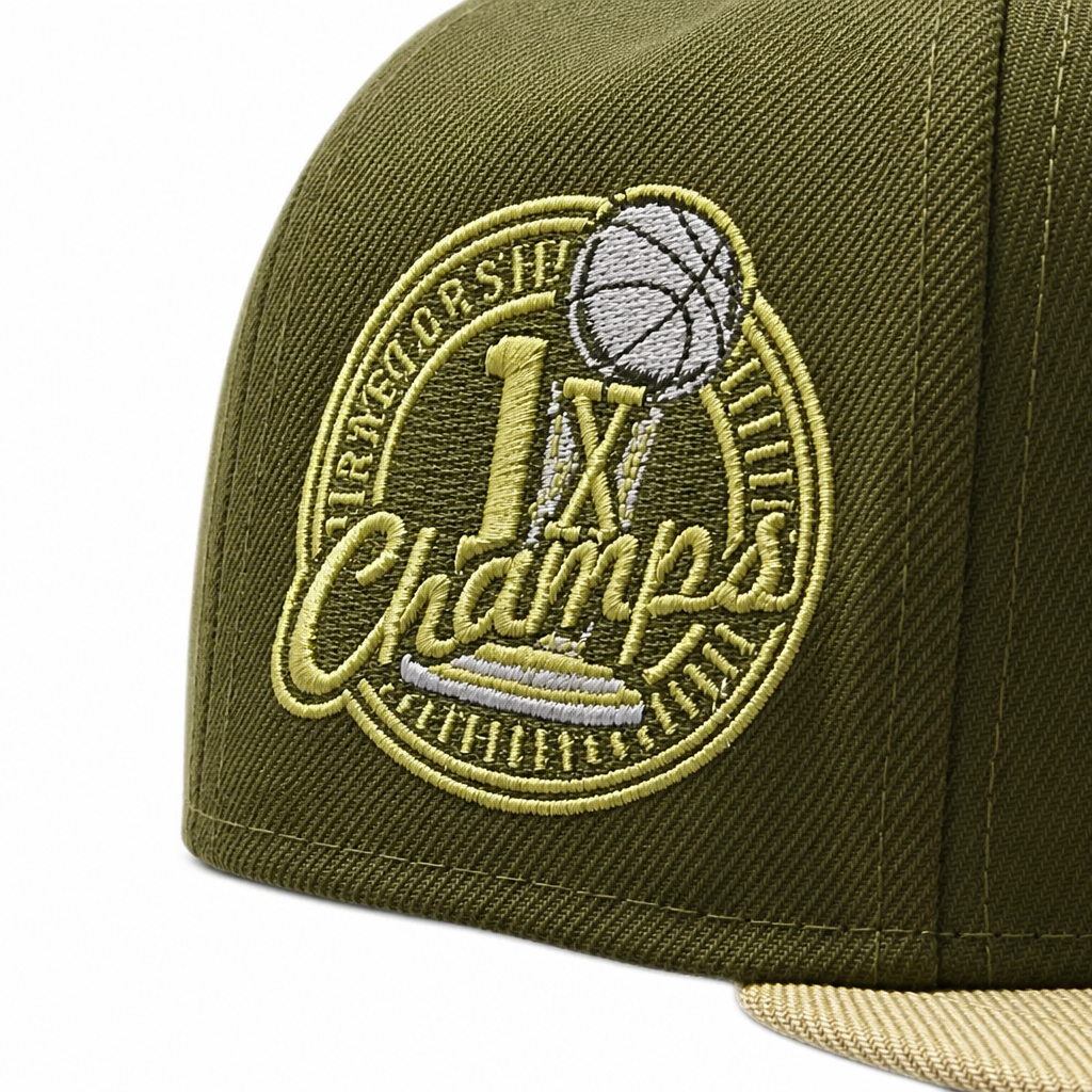 NEW ERA 9FIFTY NBA TORONTO RAPTORS 1X CHAMPS OLIVE SNAPBACK HAT