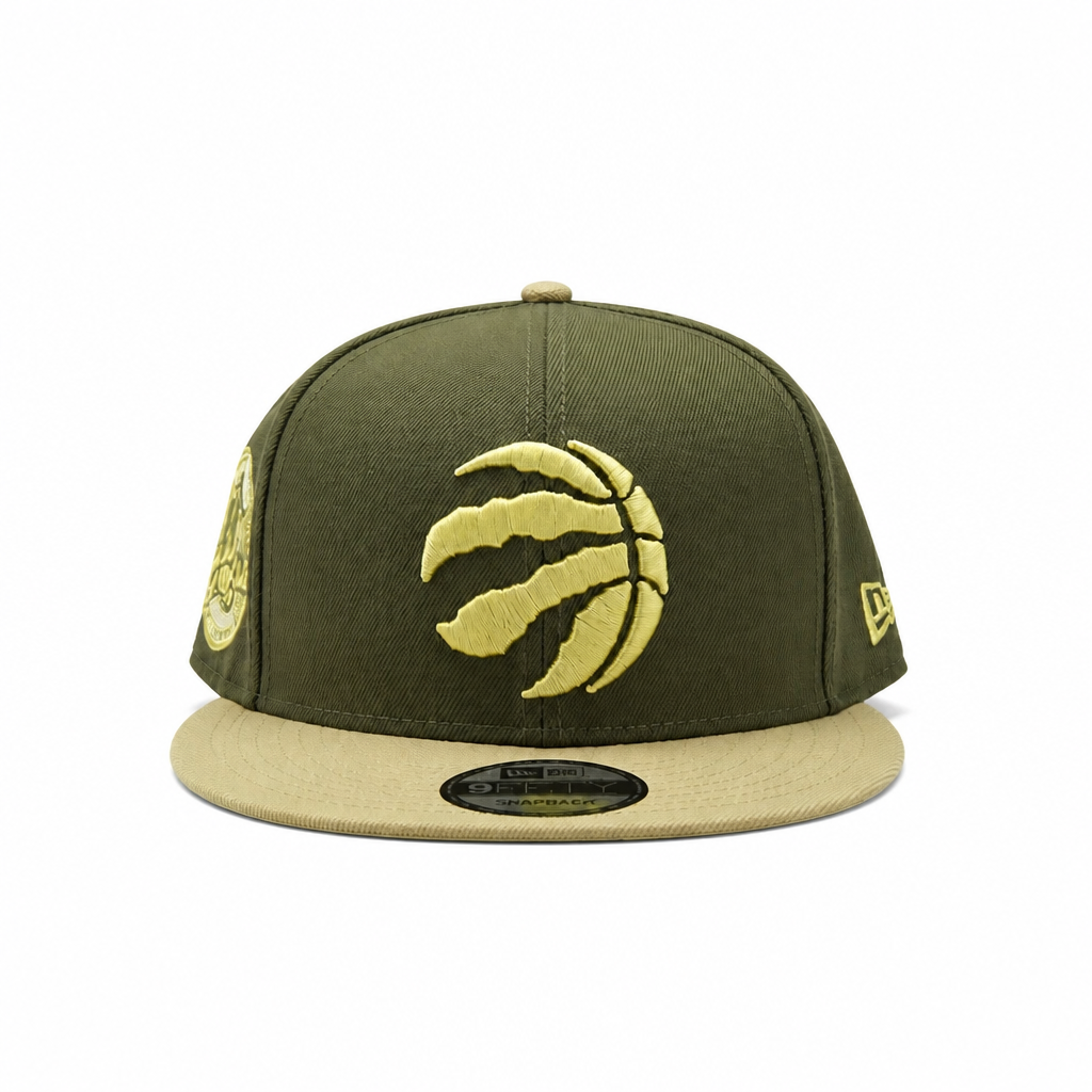 NEW ERA 9FIFTY NBA TORONTO RAPTORS 1X CHAMPS OLIVE SNAPBACK HAT