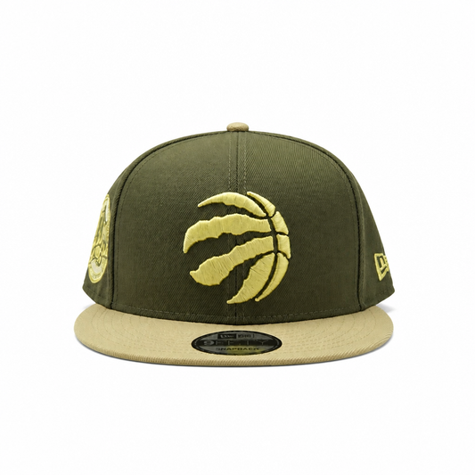 NEW ERA 9FIFTY NBA TORONTO RAPTORS 1X CHAMPS OLIVE SNAPBACK HAT