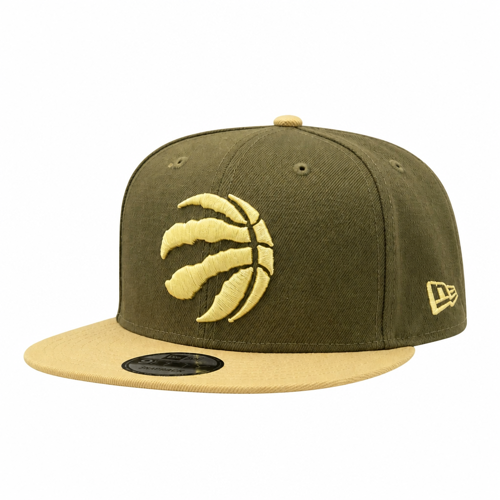 NEW ERA 9FIFTY NBA TORONTO RAPTORS 1X CHAMPS OLIVE SNAPBACK HAT