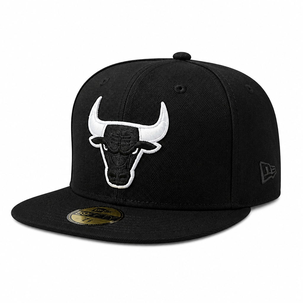NEW ERA 59FIFTY CHICAGO BULLS 6X CHAMPS BLACK FITTED HAT