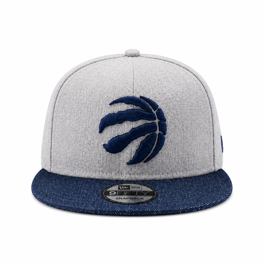 MEN'S 950 NEW ERA NBA TORONTO RAPTORS HEATHER GREY/DENIM BLUE SNAPBACK HAT