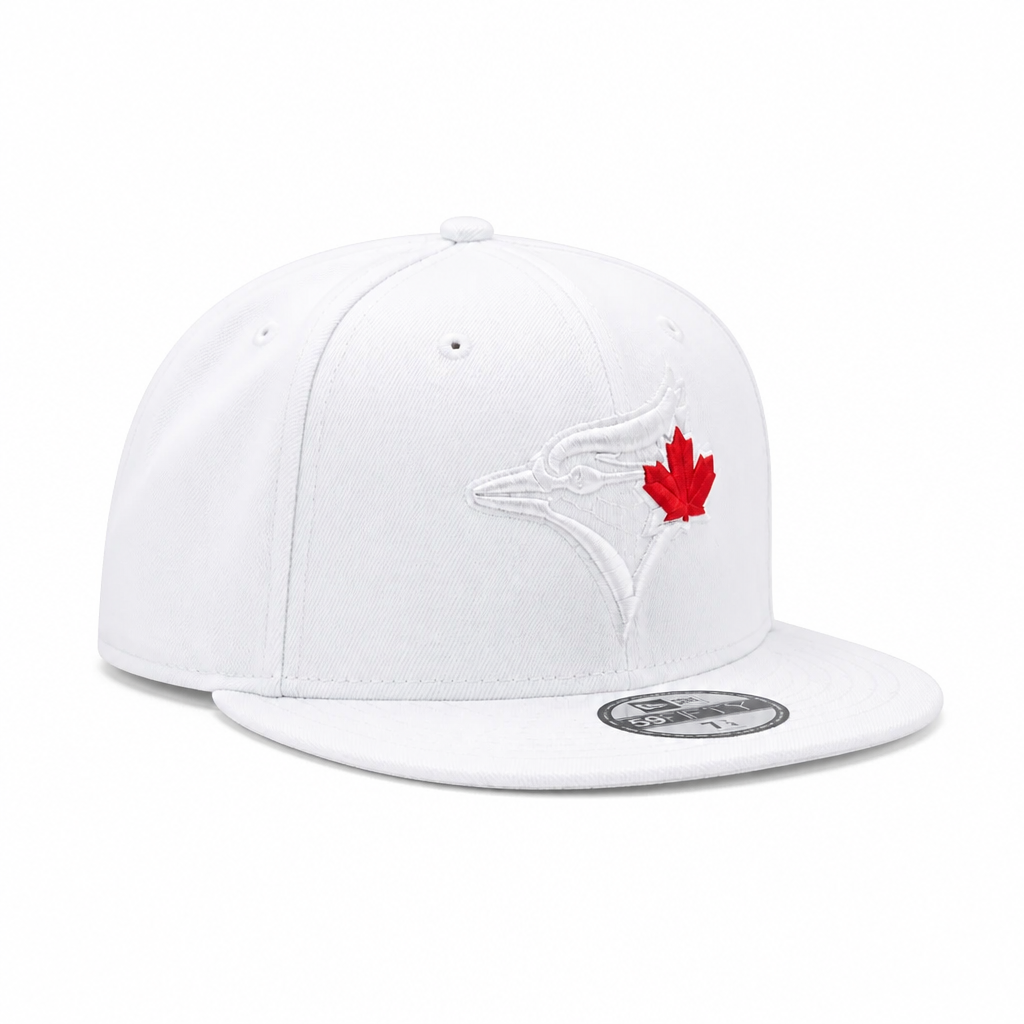 NEW ERA 9FIFTY TORONTO BLUE JAYS WHITE WITH RED LEAF SNAPBACK HAT