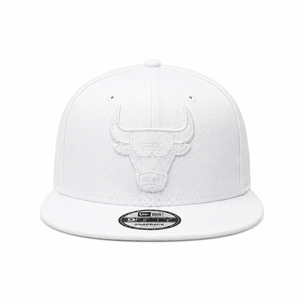 9FIFTY NEW ERA CHICAGO BULLS ALL WHITE SNAPBACK HAT