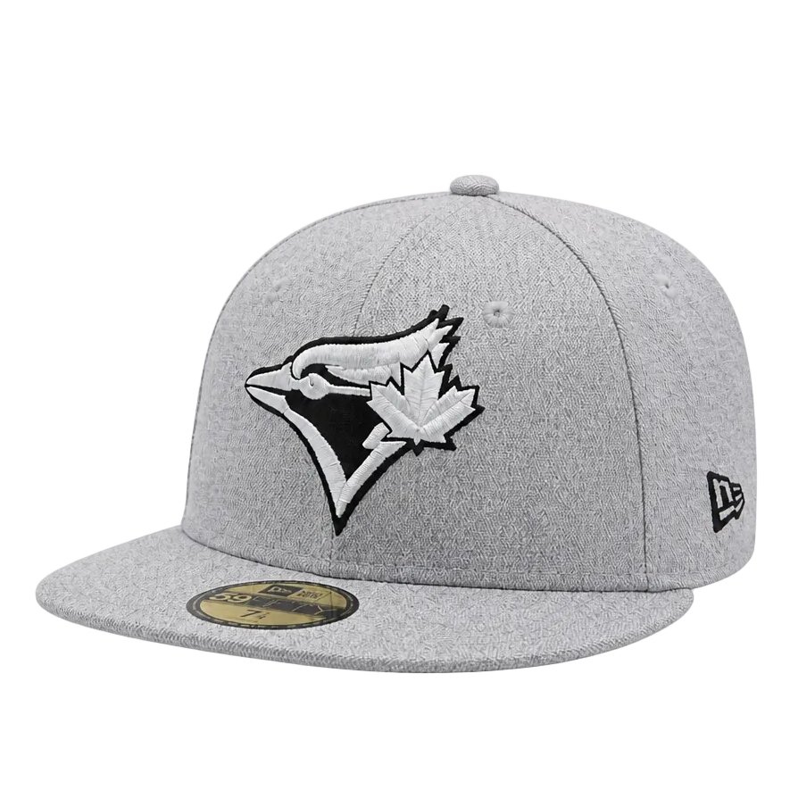 MEN'S 5950 TORONTO BLUE JAYS FITTED GREY LOGO HAT