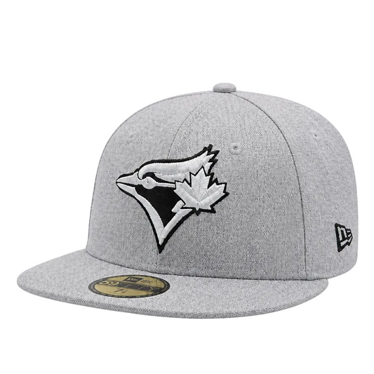 MEN'S 5950 TORONTO BLUE JAYS FITTED GREY LOGO HAT
