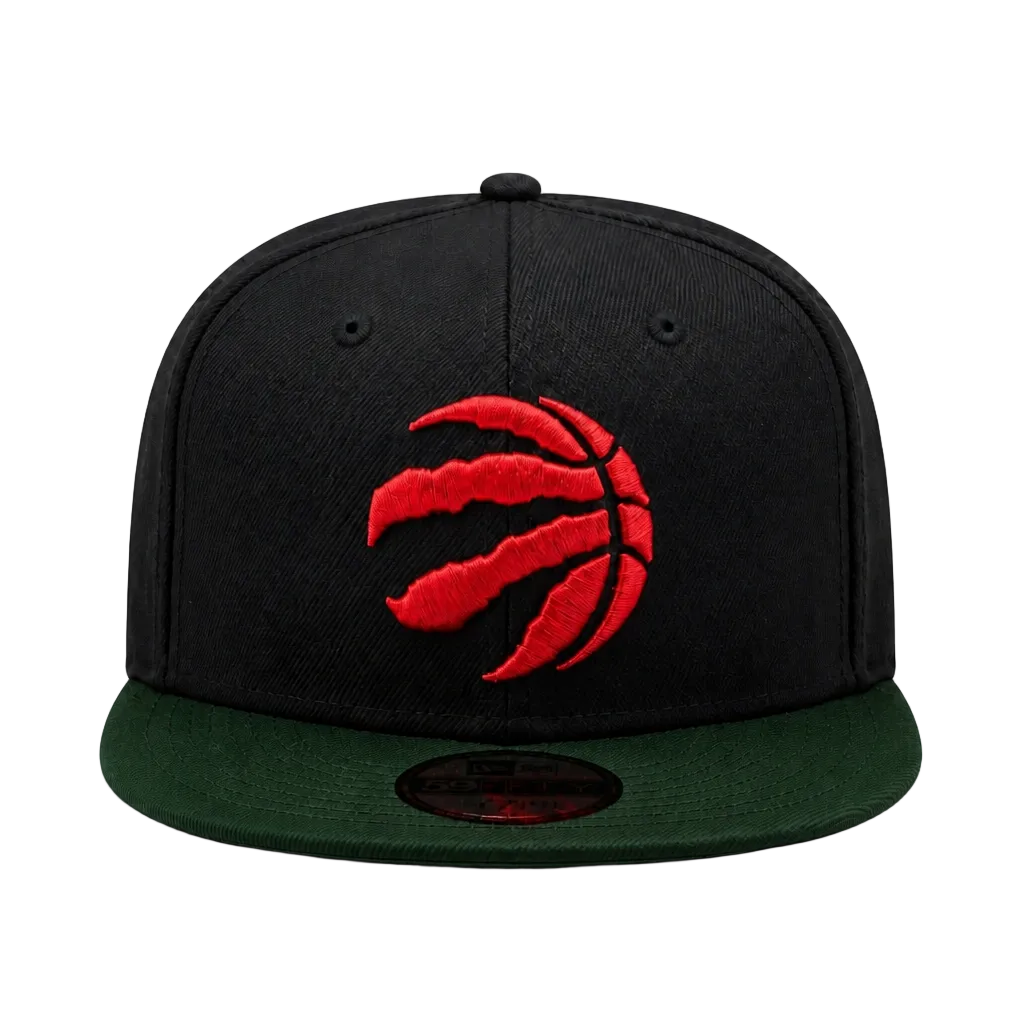 MEN'S 950 NEW ERA NBA TORONTO RAPTORS BLACK/GREEN WITH RED LOGO SNAPBACK HAT
