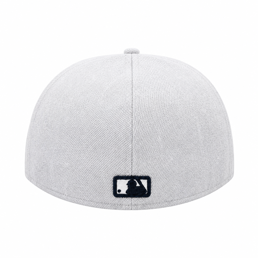 MEN'S 5950 TORONTO BLUE JAYS GREY WITH BLACK LOGO FITTED HAT