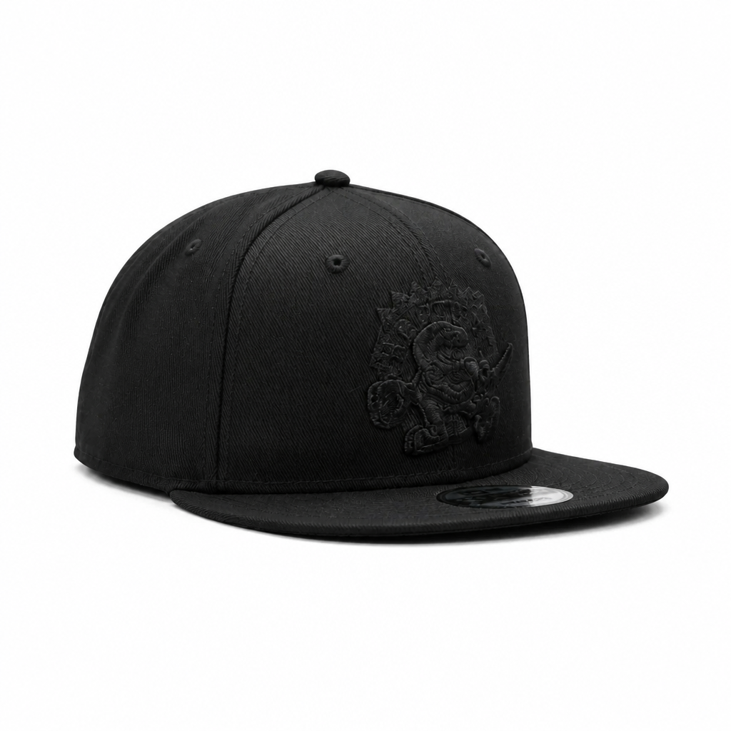 MEN'S NEW ERA NBA 9FIFTY TORONTO RAPTORS DINO LOGO ALL BLACK SNAPBACK HAT