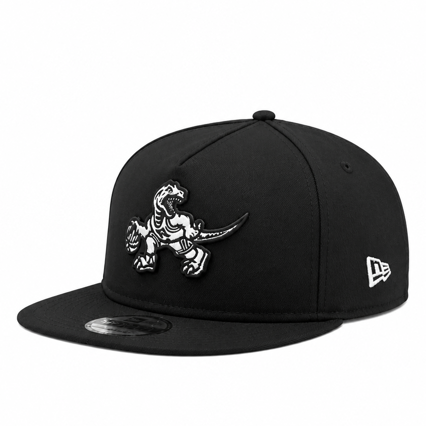MEN'S NEW ERA NBA 19TWENTY TORONTO RAPTORS DINO LOGO BLACK & WHITE SNAPBACK HAT