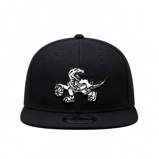 MEN'S NEW ERA NBA 19TWENTY TORONTO RAPTORS DINO LOGO BLACK & WHITE SNAPBACK HAT