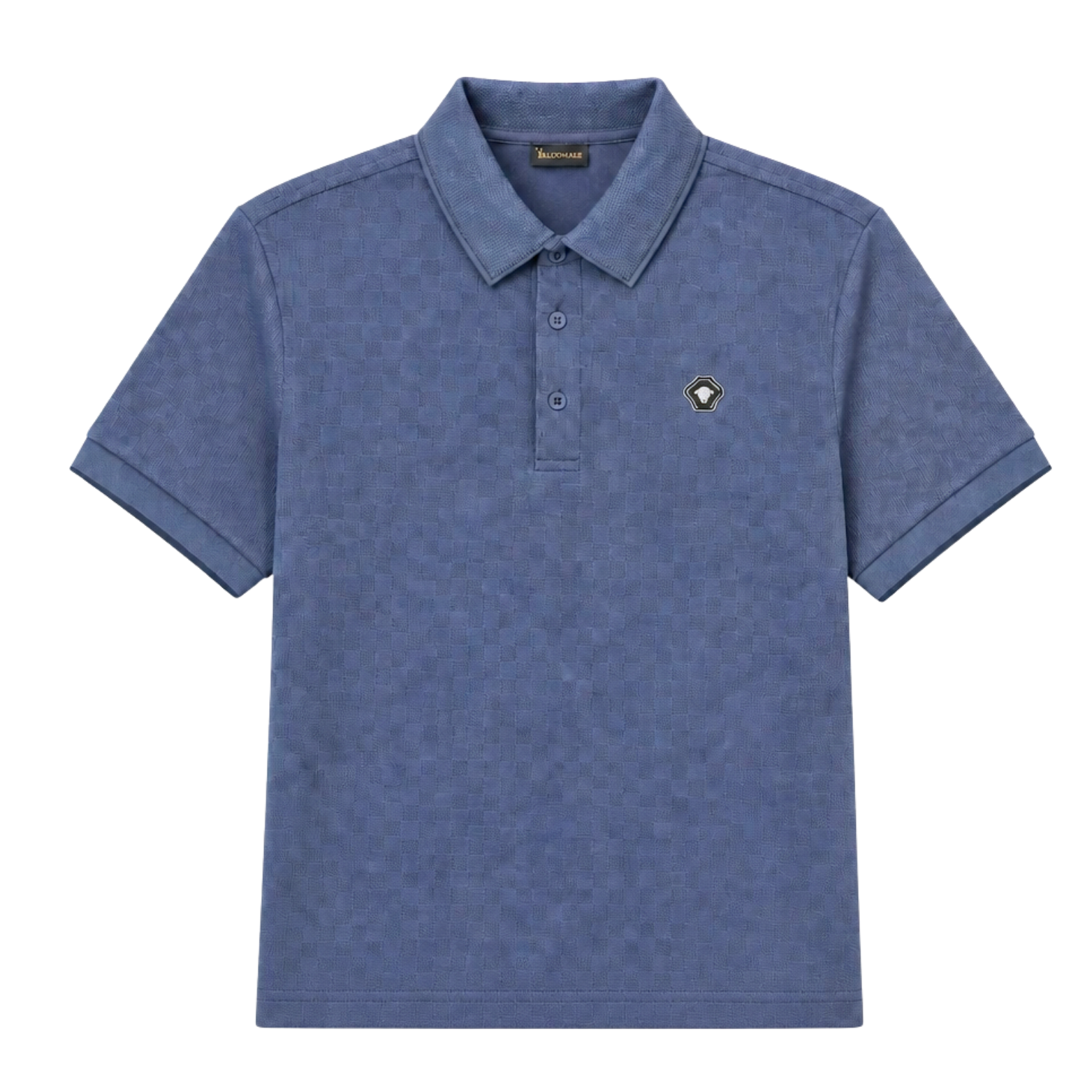 MODERNO MEN'S SHORT SLEEVE POLO PATTERN DESIGN T-SHIRT (BLUE MJP-1104)