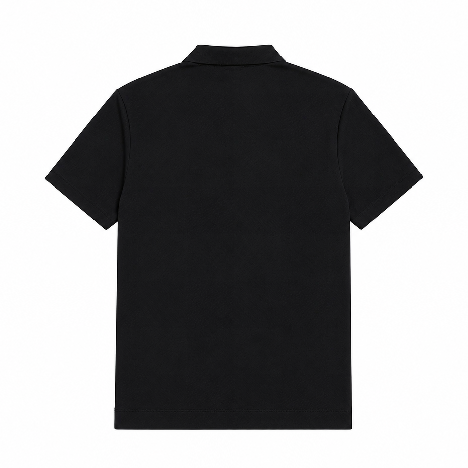 MODERNO MEN'S SHORT SLEEVE POLO PATTERN DESIGN T-SHIRT (BLACK MJP-1066)