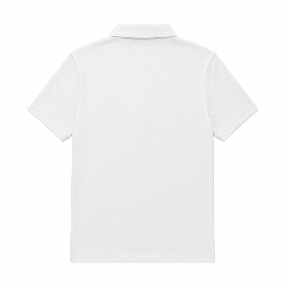 MODERNO MEN'S SHORT SLEEVE POLO PATTERN DESIGN T-SHIRT (WHITE MJP-1066)
