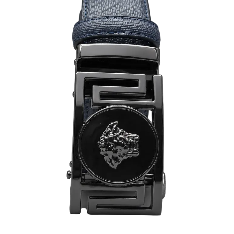 MODERNO MEN'S LEATHER DESIGNER BELT (CJ-188 BLUE)