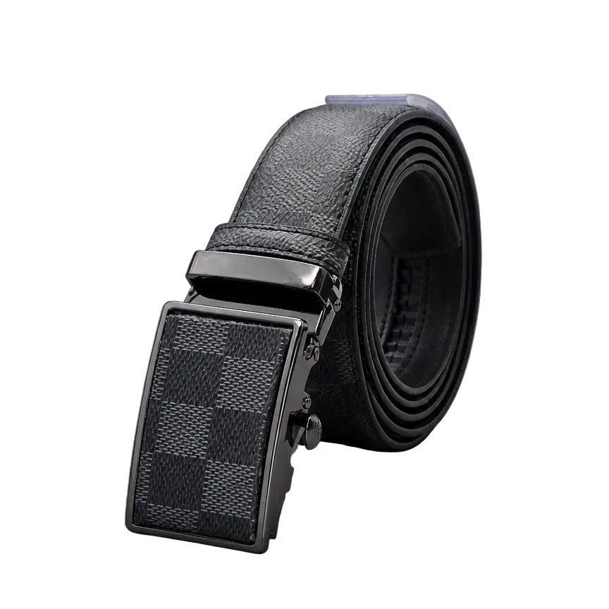 MODERNO MEN'S LEATHER DESIGNER BELT (KJ-305 BLACK)