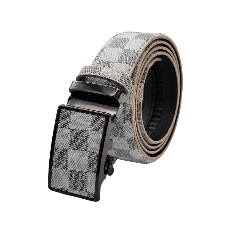 MODERNO MEN'S LEATHER DESIGNER BELT (KG-345 WHITE)