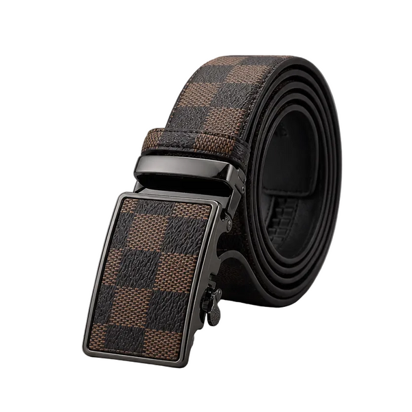MODERNO MEN'S LEATHER DESIGNER BELT (KG-344 COFFEE BROWN)