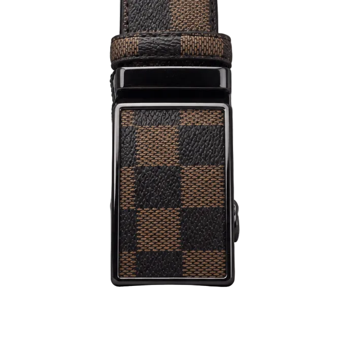 MODERNO MEN'S LEATHER DESIGNER BELT (KG-344 COFFEE BROWN)