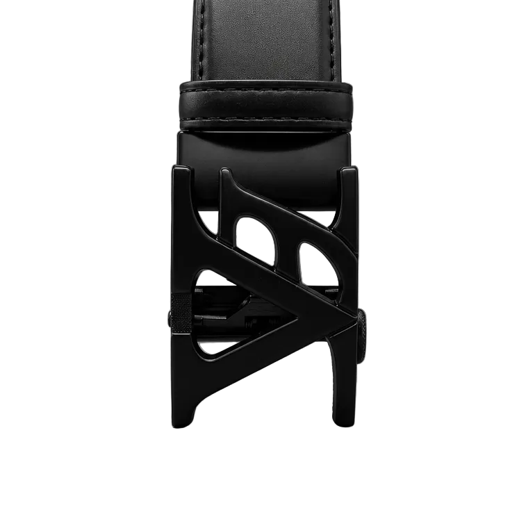 MODERNO MEN'S LEATHER DESIGNER BELT (KG-346 BLACK)