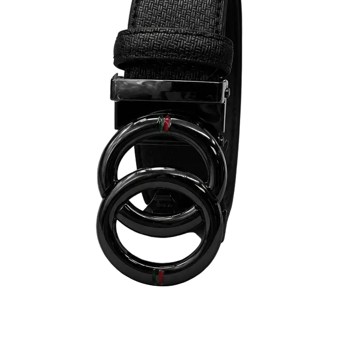 MODERNO MEN'S LEATHER DESIGNER BELT (CJ-205 BLACK)