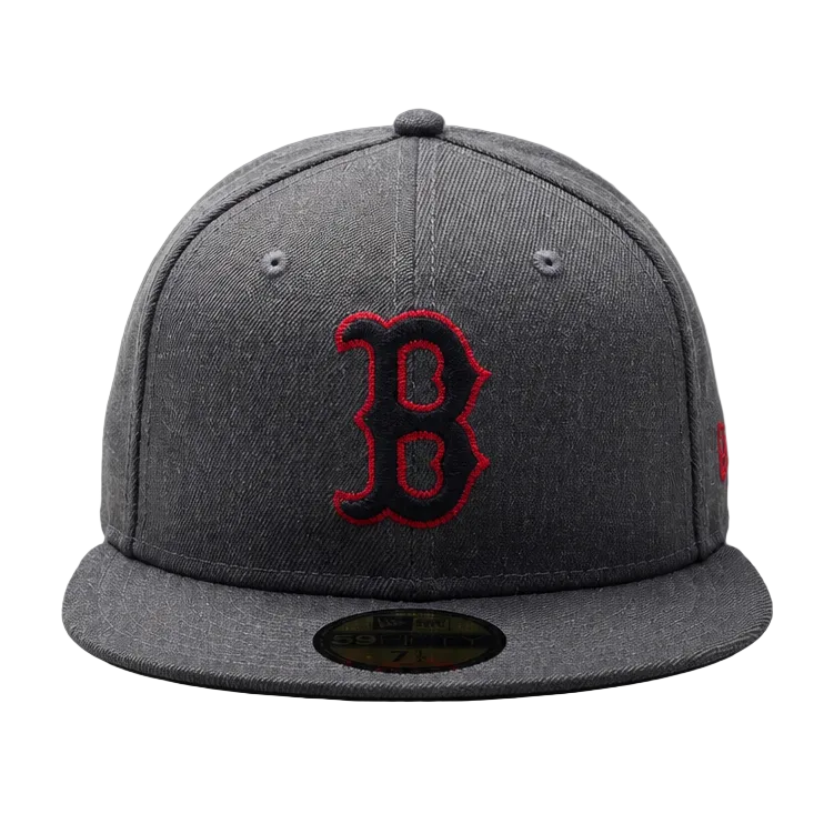 NEW ERA 59FIFTY MLB BOSTON RED SOX CHARCOAL GREY FITTED HAT