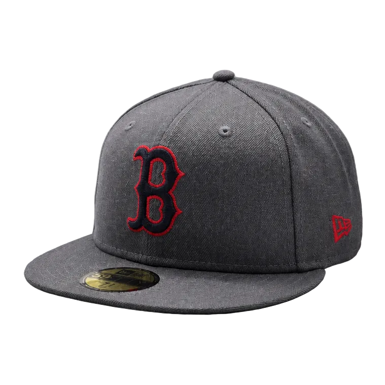 NEW ERA 59FIFTY MLB BOSTON RED SOX CHARCOAL GREY FITTED HAT