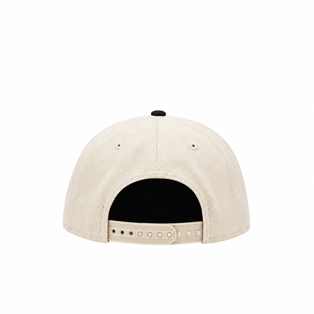 NEW ERA MEN'S 9FORTY A-FRAME NHL LOS ANGELES KINGS PRINCE OF WALES CONFERENCE CREAM/BLACK SNAPBACK HAT