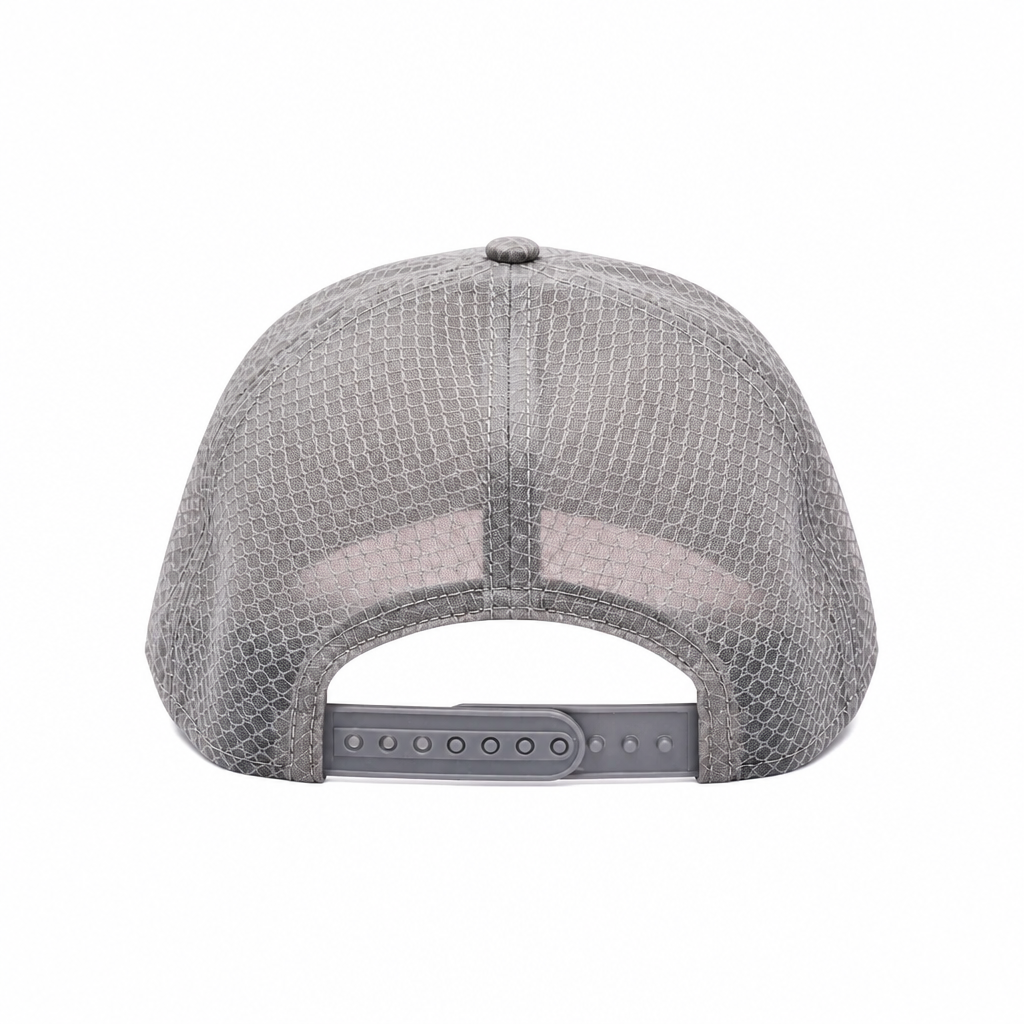 NEW ERA MEN'S 9FIFTY STRETCH-SNAP NBA NEW YORK KNICKS GREY NETTED SNAPBACK HAT