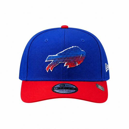 NEW ERA MEN'S 9FORTY A-FRAME NFL BUFFALO BILLS ROYAL BLUE & RED SNAPBACK HAT