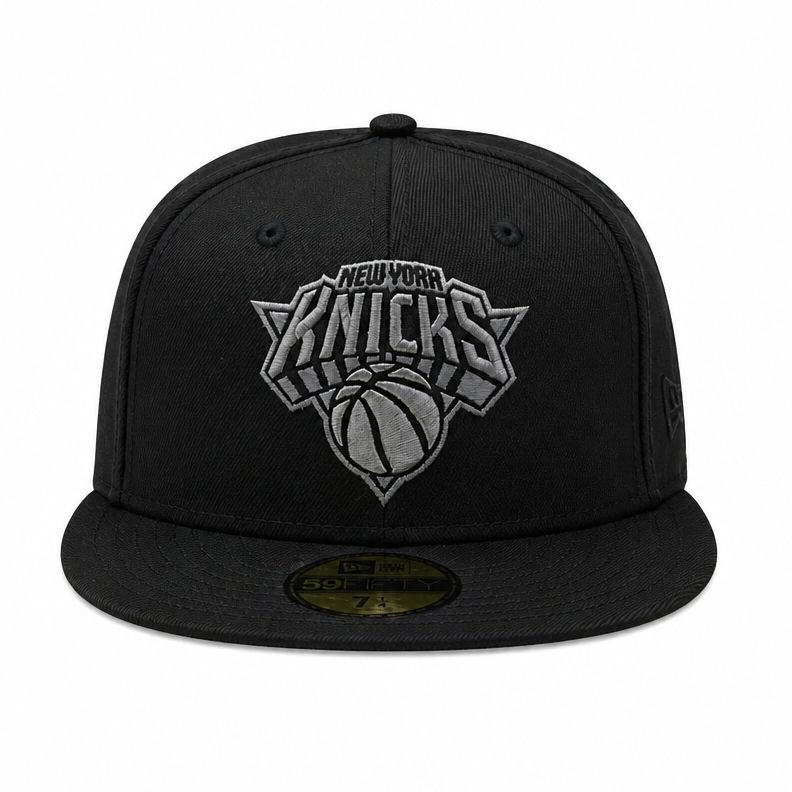 NEW ERA 59FIFTY NBA NEW YORK KNICKS BLACK & GREY FITTED HAT