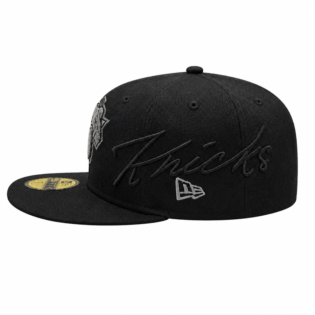 NEW ERA 59FIFTY NBA NEW YORK KNICKS BLACK & GREY FITTED HAT