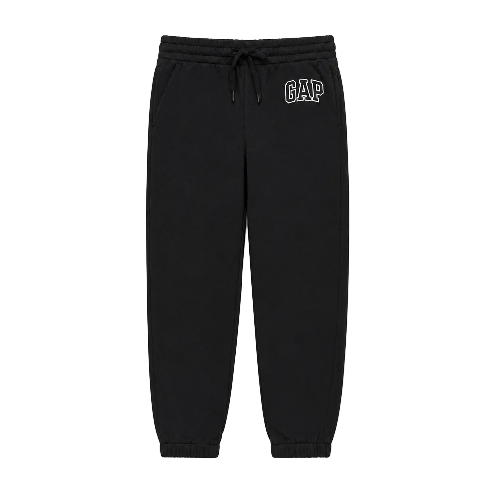 GAP WOMEN'S LOGO FLEECE BLACK JOGGER
