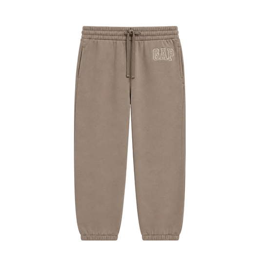 GAP WOMEN'S LOGO FLEECE TAUPE BROWN JOGGER