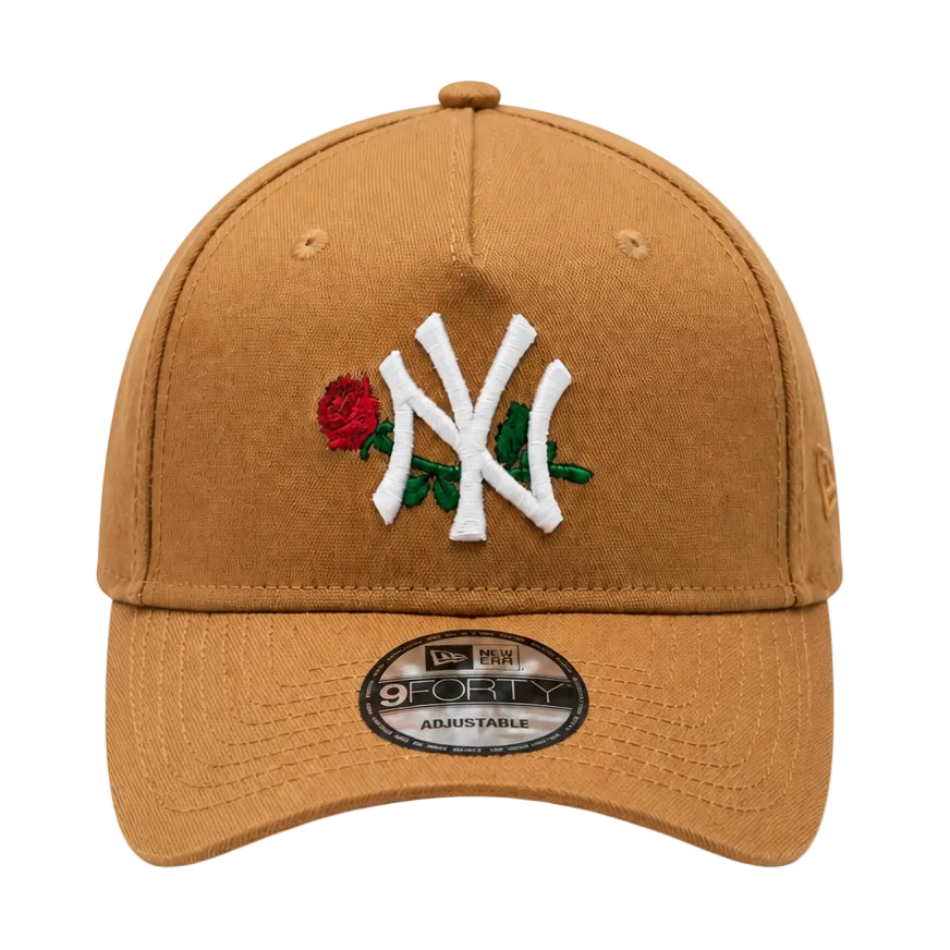 NEW ERA MEN'S 9FORTY A-FRAME MLB NEW YORK YANKEES BROWN SNAPBACK HAT