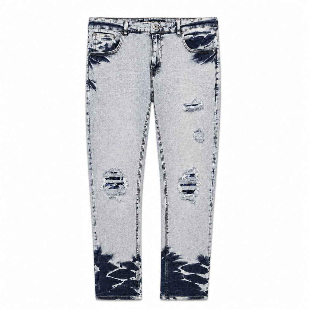 M.SOCIETY FASHION DENIM SKINNY FIT STRETCH JEANS (ICE BLUE)
