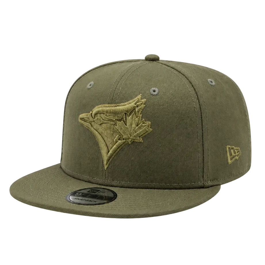MEN'S NEW ERA MLB 9FIFTY ALL OLIVE GREEN TORONTO BLUE JAYS SNAPBACK HAT